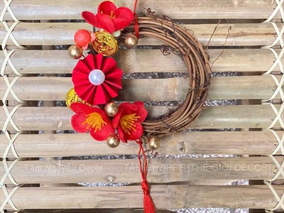 Vòng treo dây rừng Mai Đào Mini Decor Tết [Cute - Nhiều kiểu] PKT-TET-13